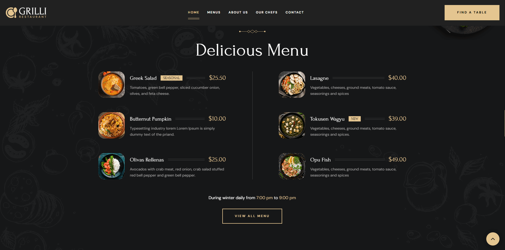 Restaurant site prezentare