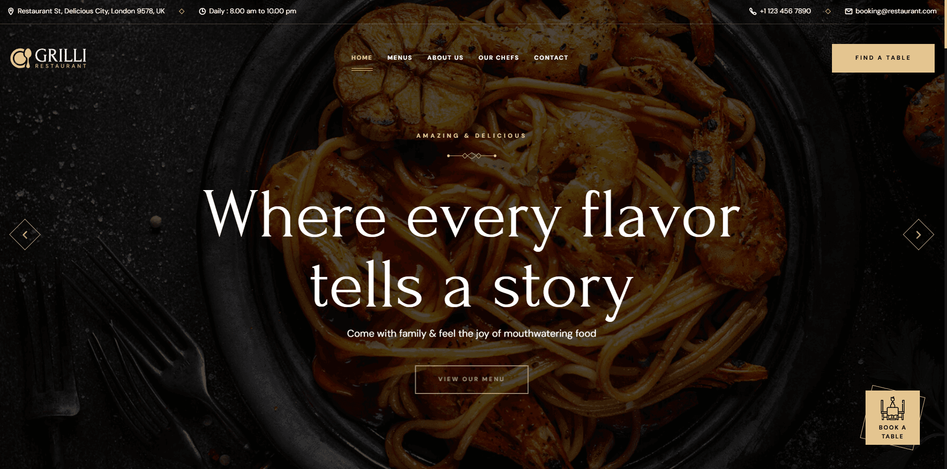 Restaurant site prezentare